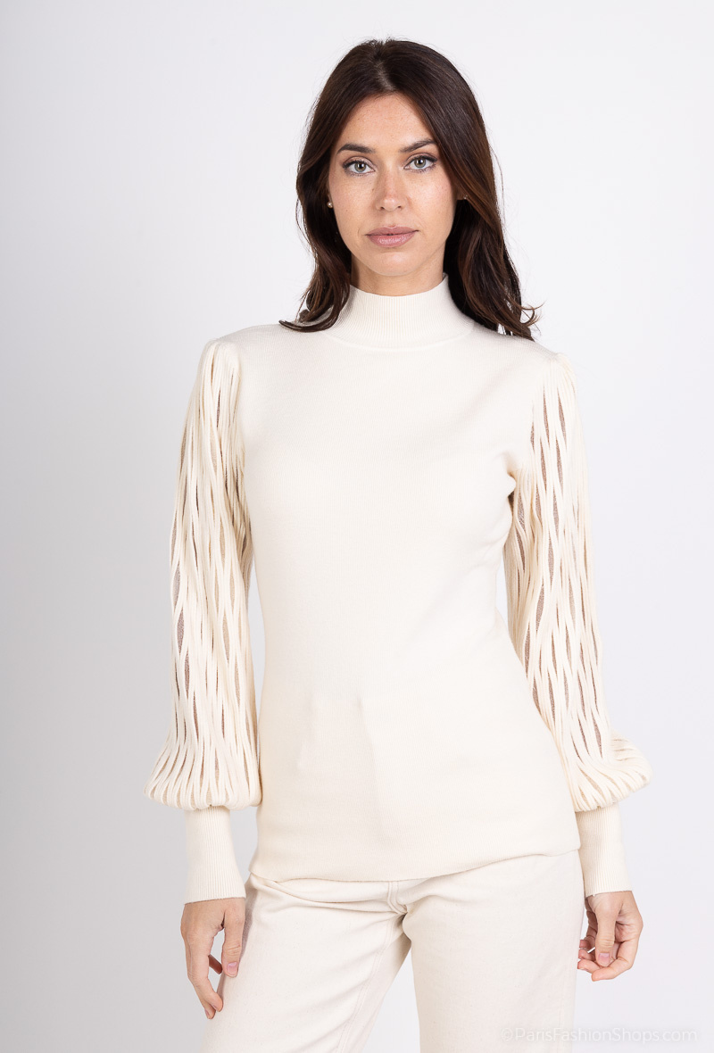 Wholesaler Jolio & Co - Puff sleeve sweater