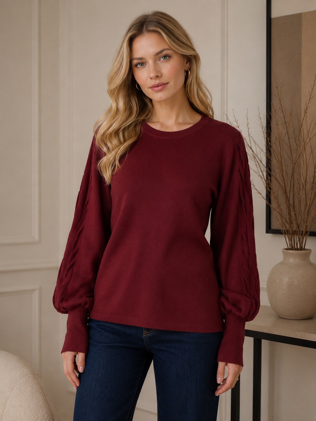 Grossiste Jolio & Co - Pull manches torsadées