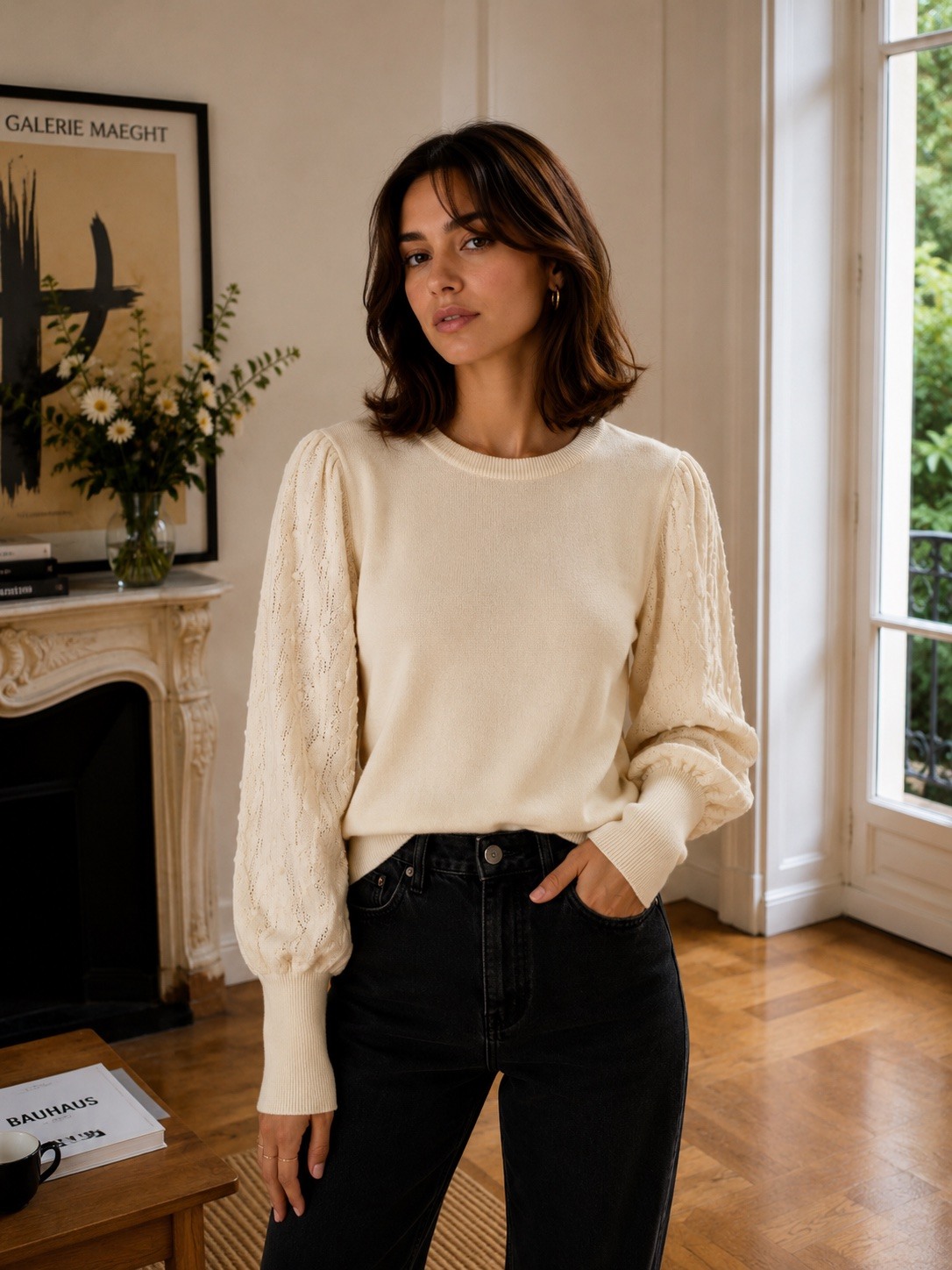 Grossiste Jolio & Co - Pull avec motif sur les manches