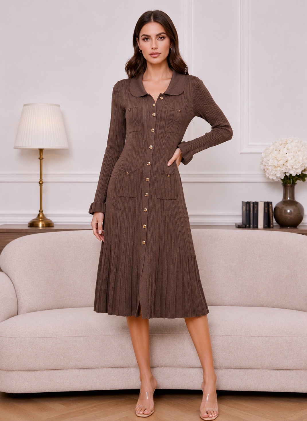 Grossiste Jolio & Co - Robe longue maille