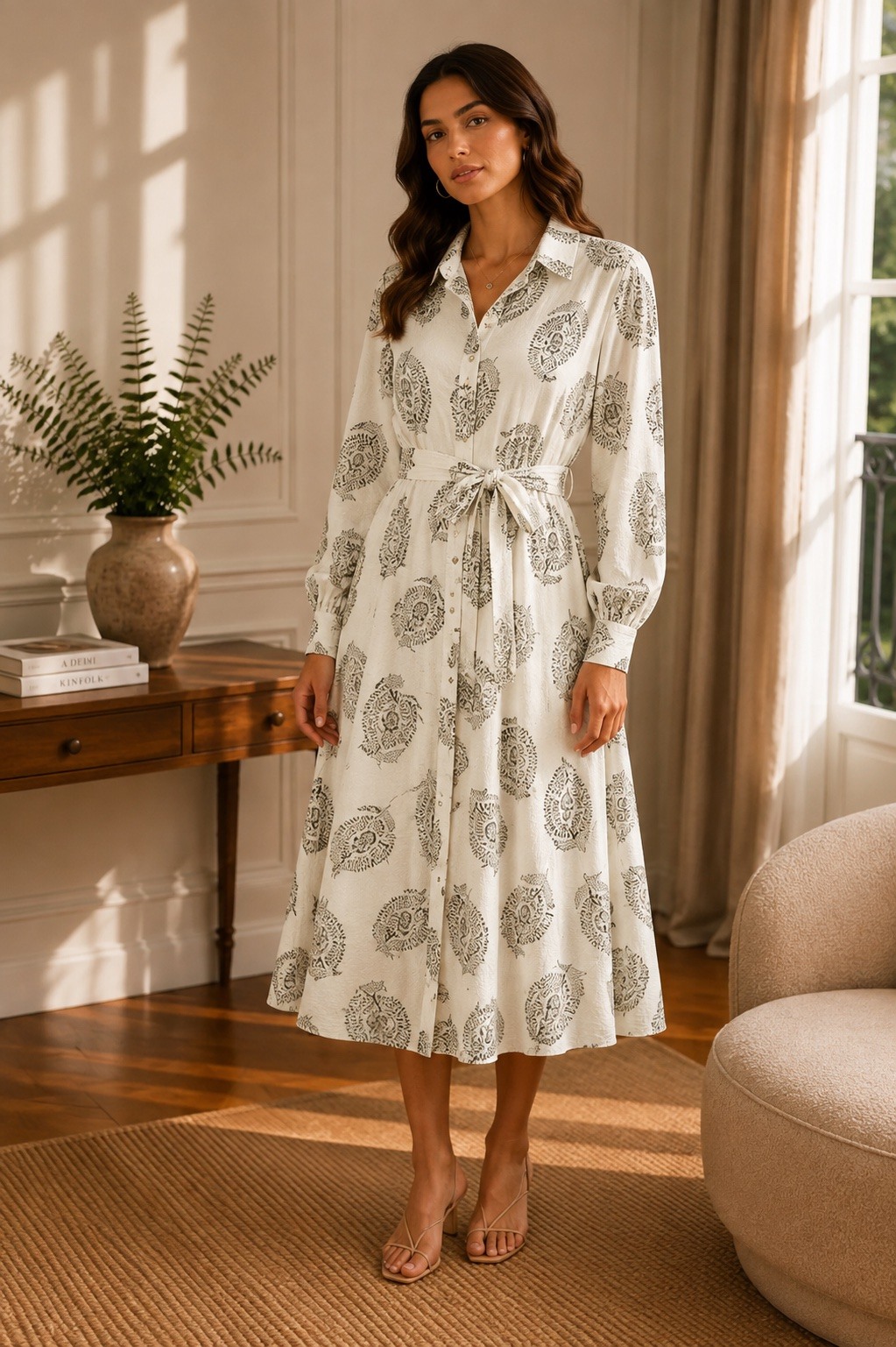 Grossiste Jolio & Co - Robe chemise imprimée