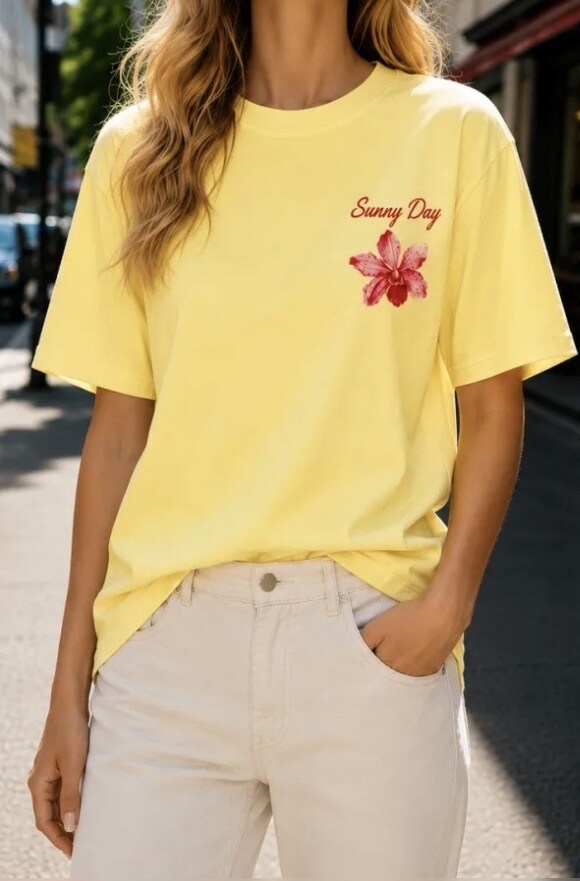 Grossiste Jolio & Co - T-shirt imprimé motif fleurs