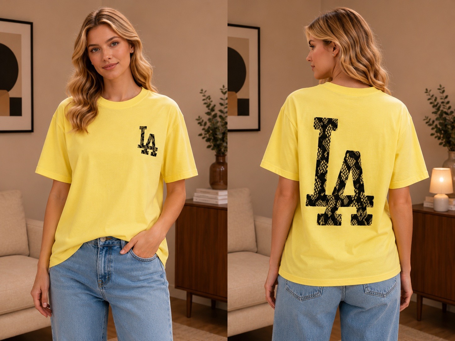 Grossiste Jolio & Co - T-shirt imprimé "LA"