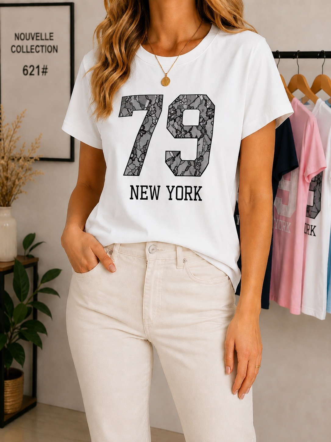 Grossiste Jolio & Co - T-shirt imprimé 79 new york
