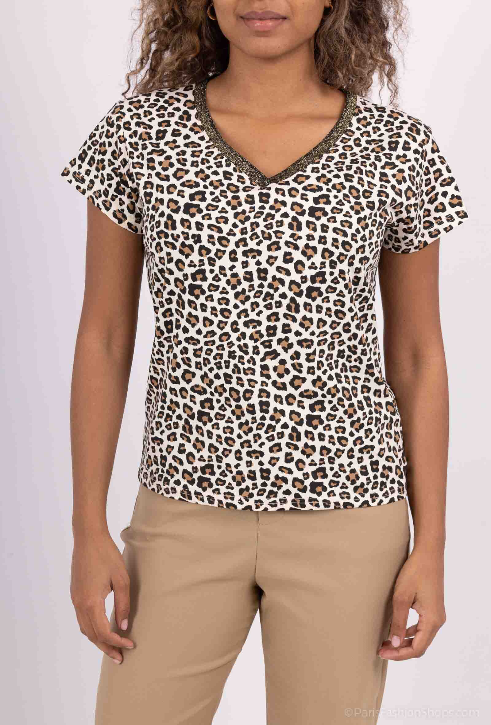 Wholesaler Jolio & Co - Leopard t-shirt