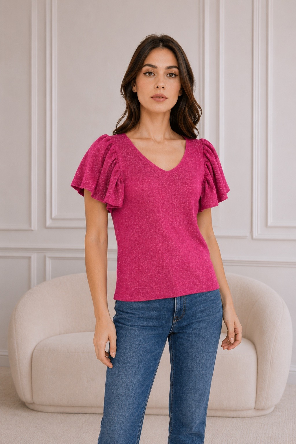 Wholesaler Jolio & Co - Lurex knit top