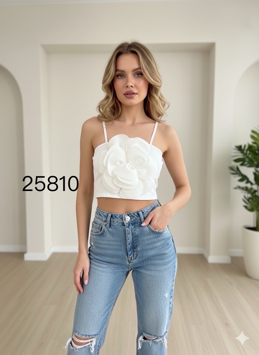 Grossiste Jolio & Co - Top avec grande fleur