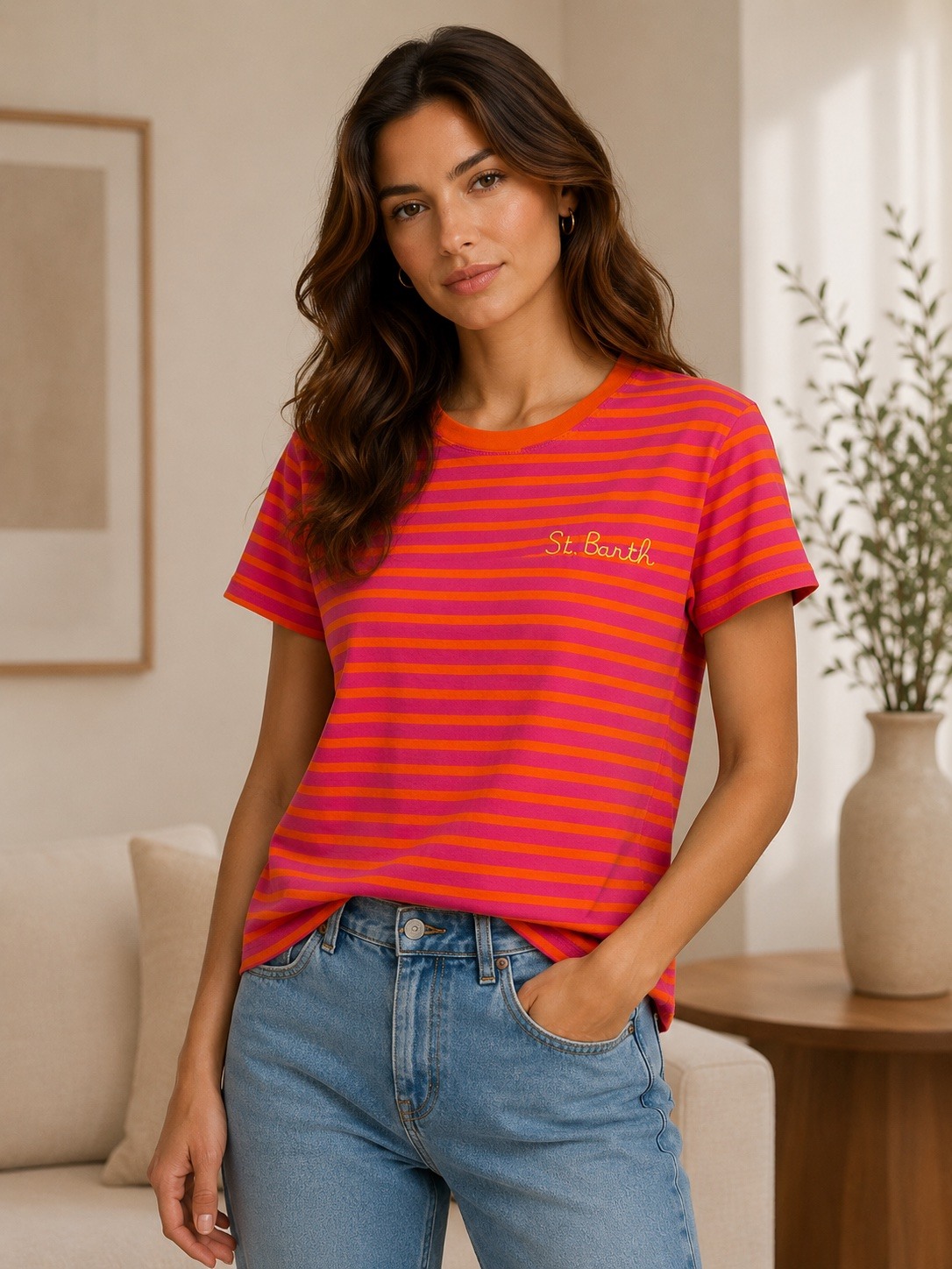 Grossiste Jolio & Co - T-shirt rayé ST Barth
