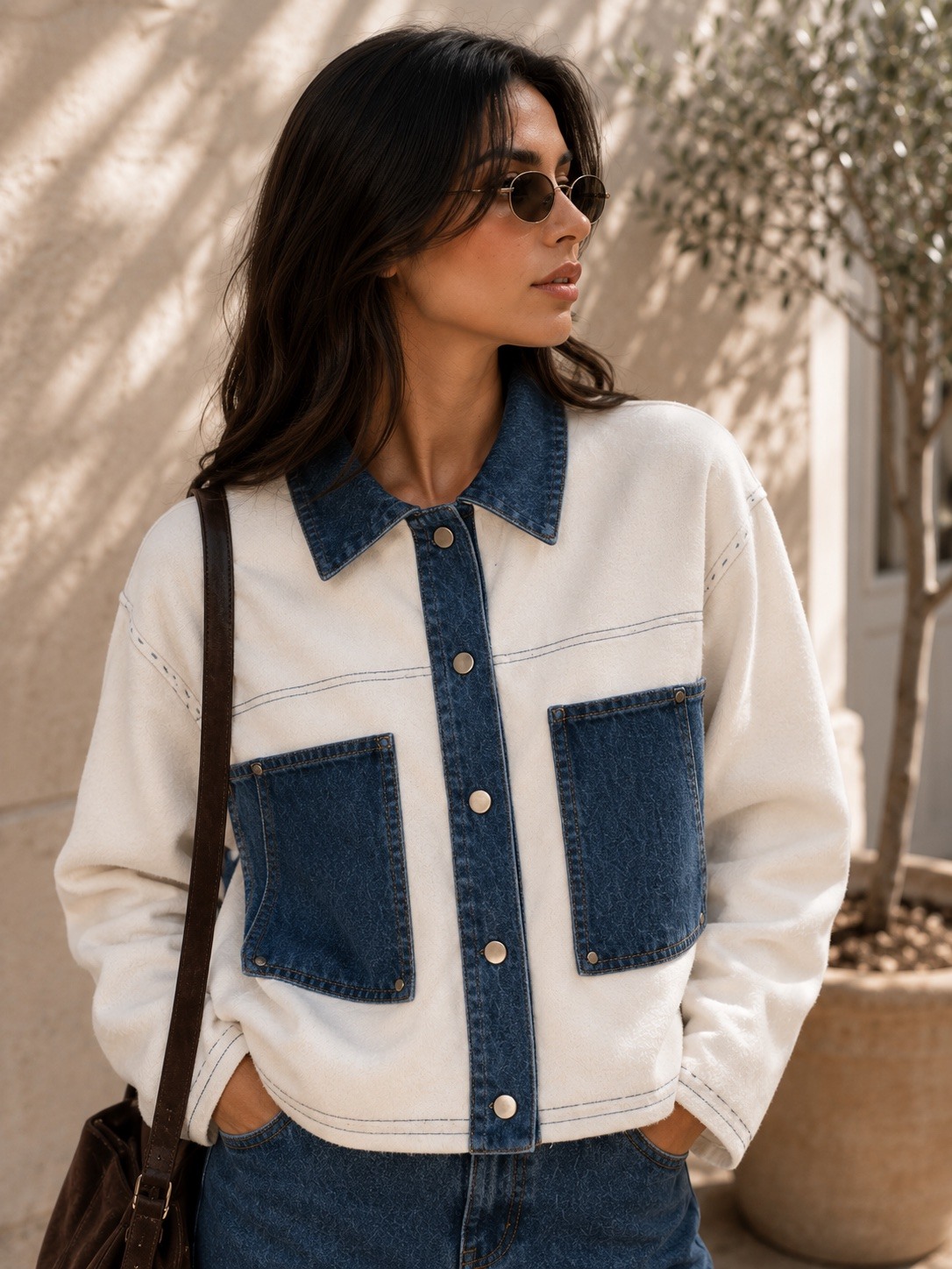 Grossista Jolio & Co - Giacca in maglia con jeans