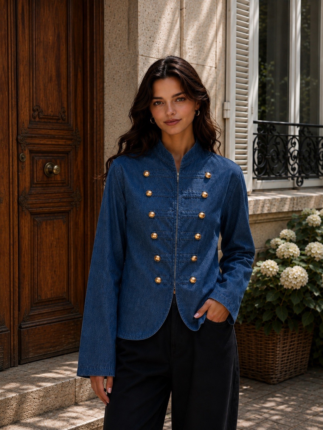 Grossiste Jolio & Co - Veste jean officier