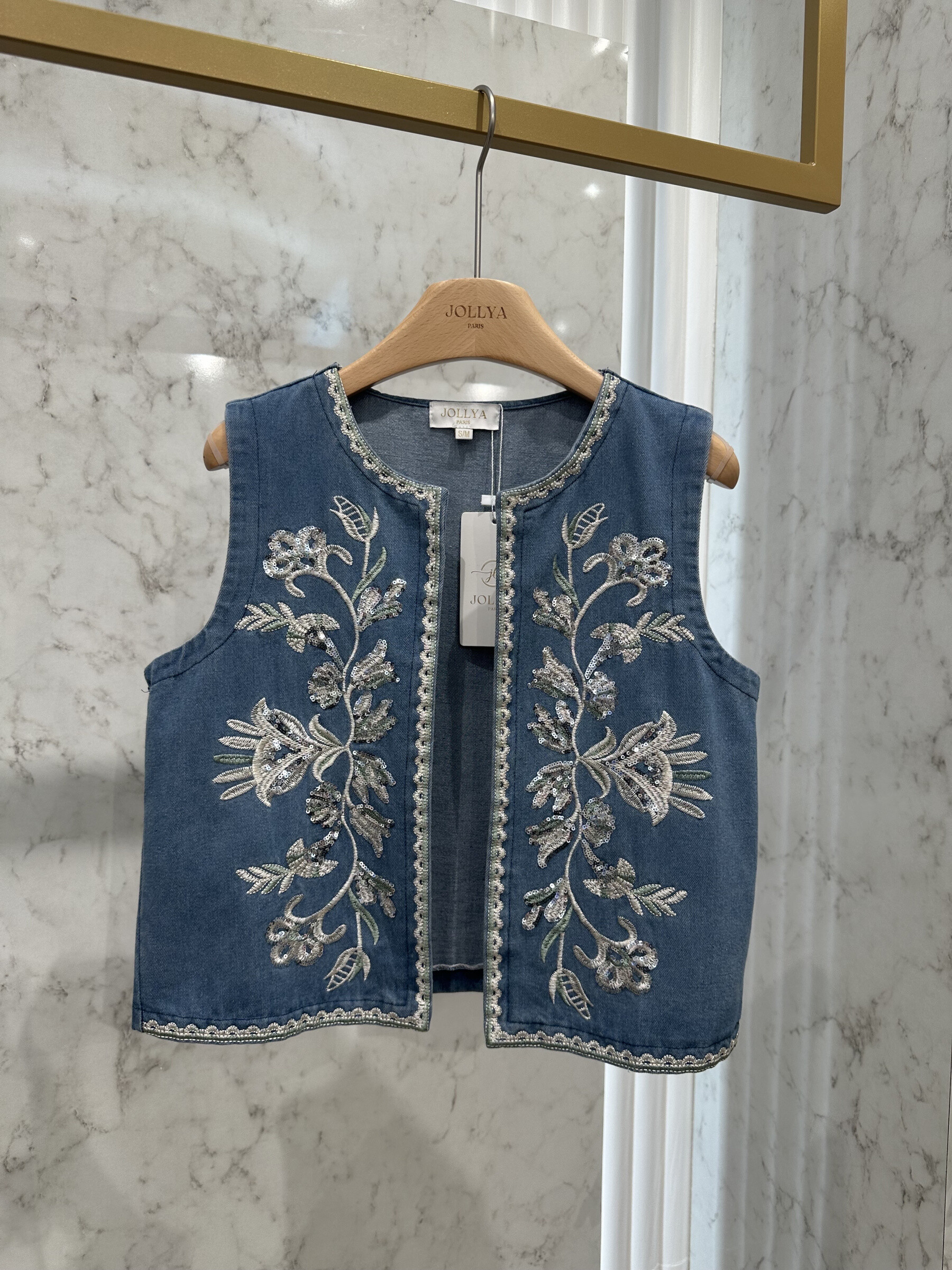 Grossiste JOLLYA - Veste sans manches brodée