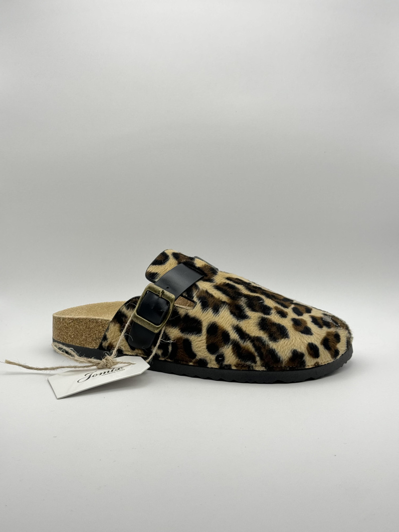 Wholesaler Jomix - Elegant comfortable mules with buckle and velvet touch
