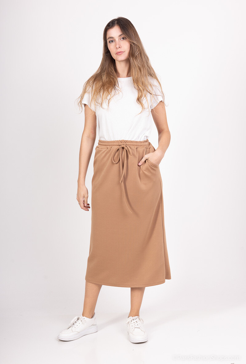 Wholesaler Jöwell - Soft material midi skirt