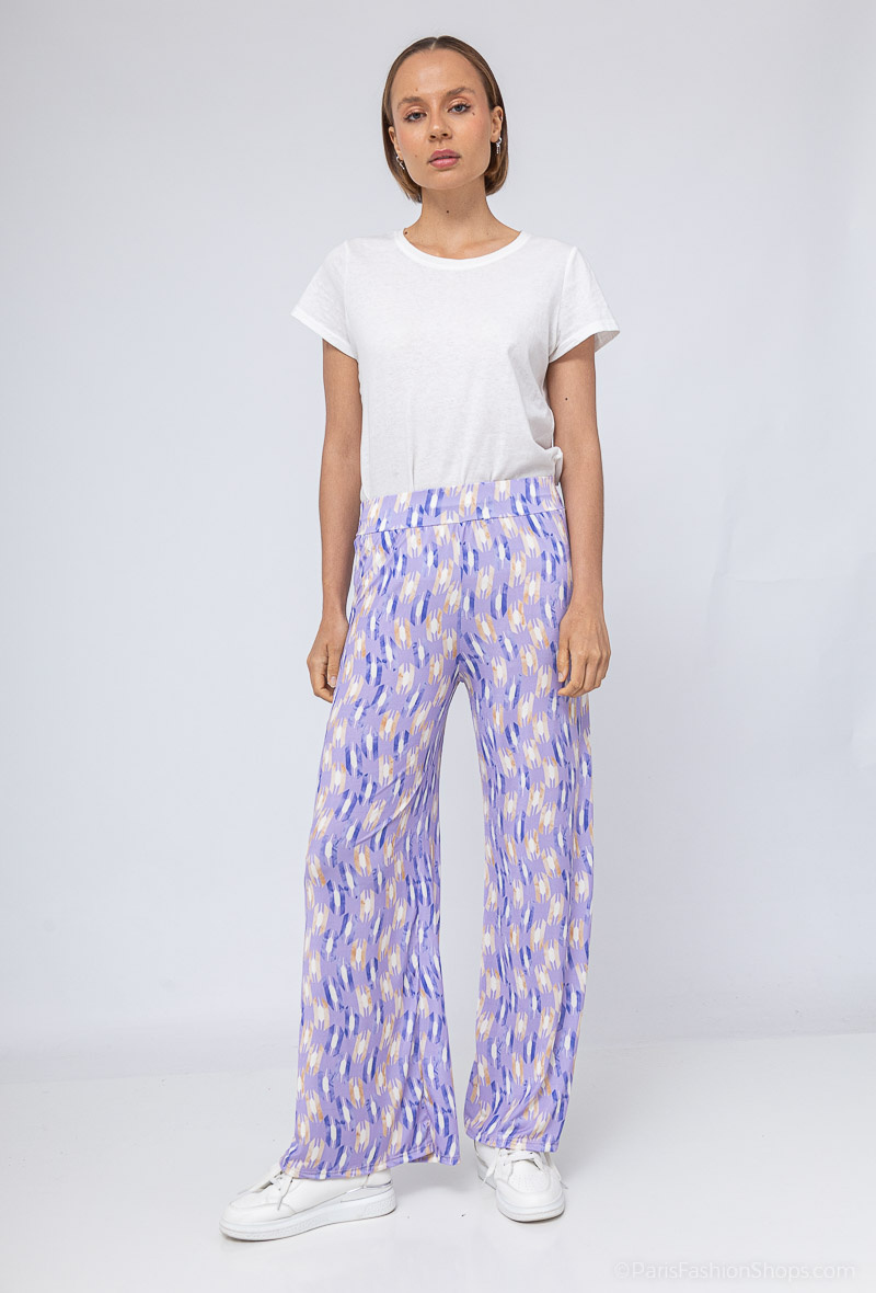 Wholesaler Jöwell - Flowing printed pants