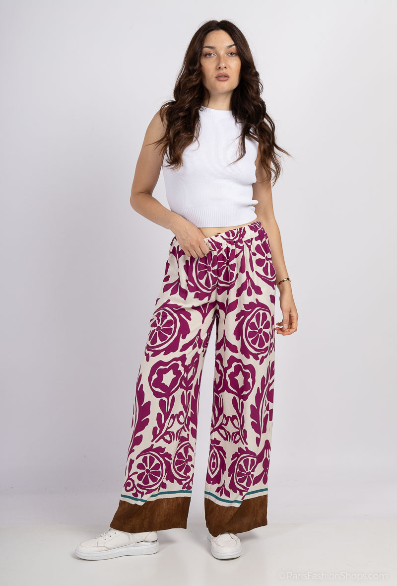 Wholesaler Jöwell - Cotton gauze palazzo