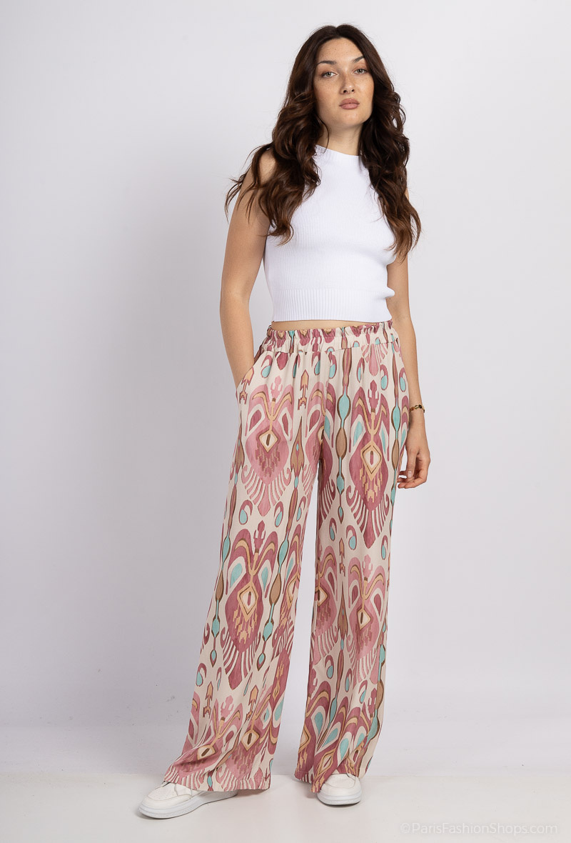 Wholesaler Jöwell - Cotton gauze palazzo