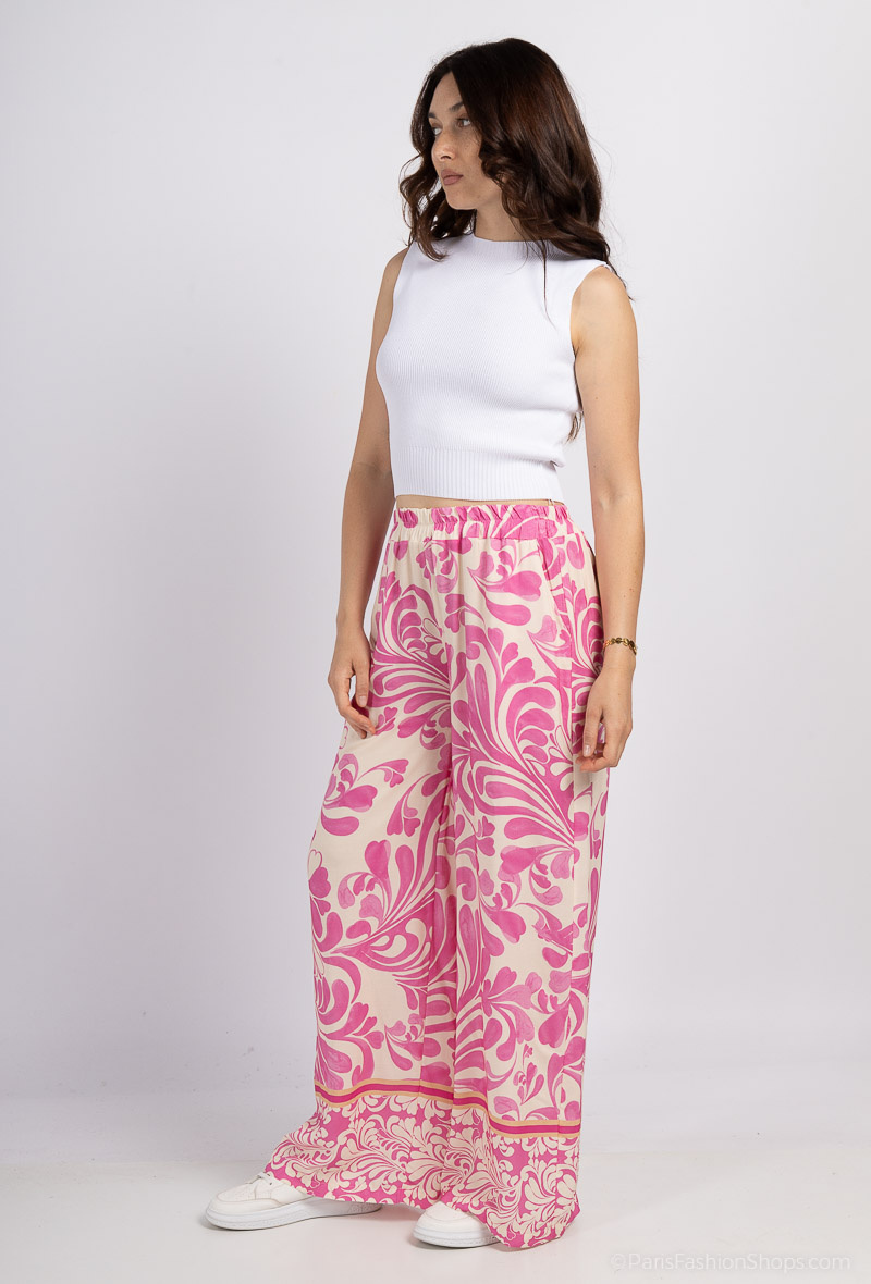 Wholesaler Jöwell - Cotton gauze palazzo