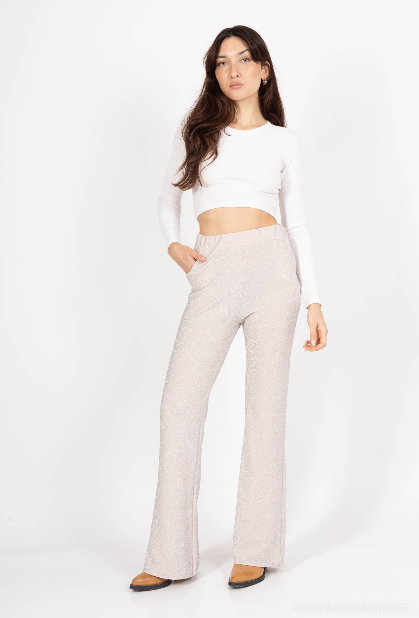 Wholesaler Jöwell - Shiny viscose pants