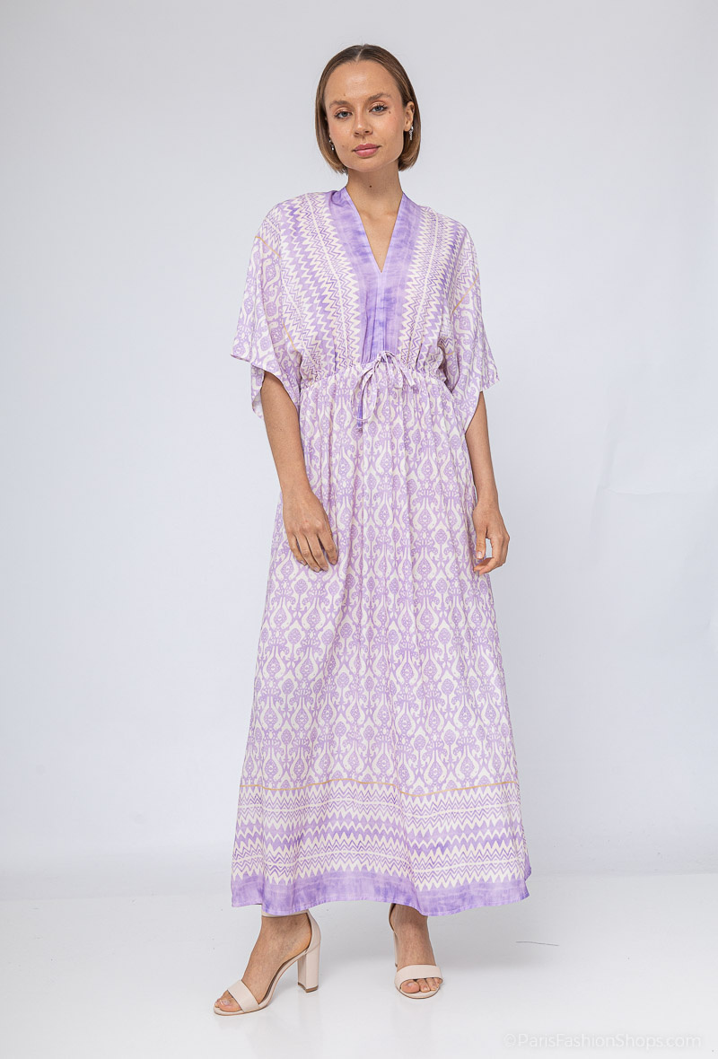Wholesaler Jöwell - Paisley printed dress with open back