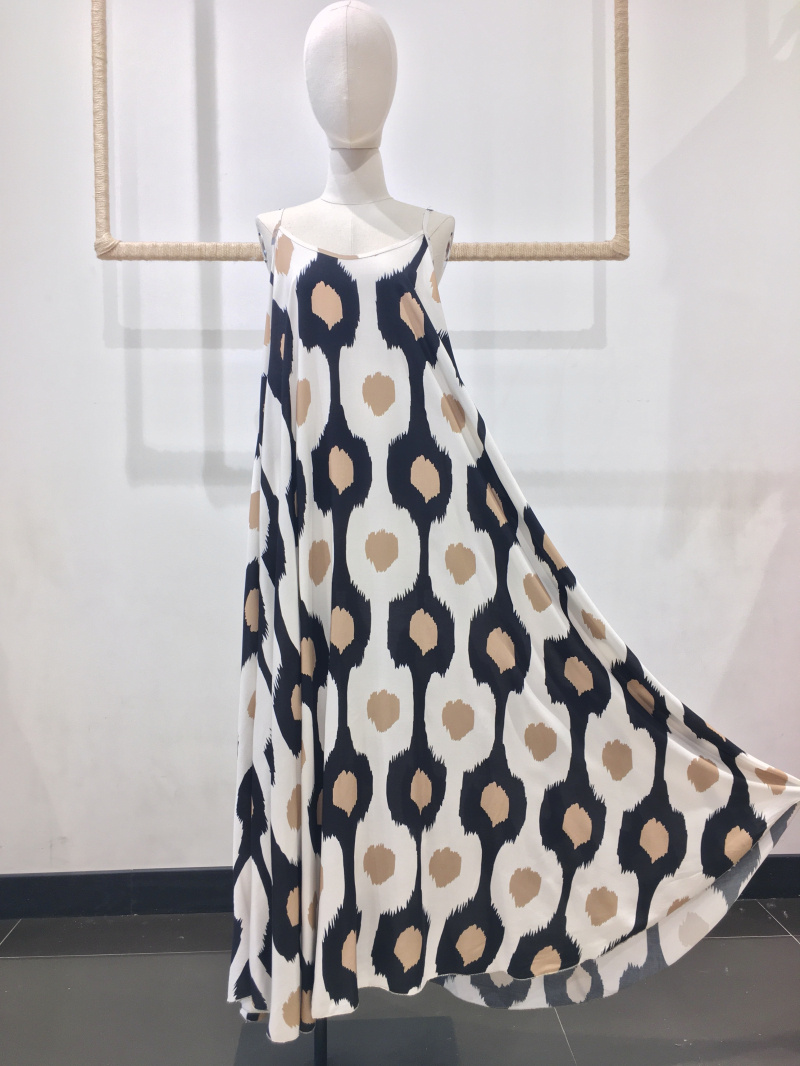 Wholesaler Jöwell - Maxi flared tie and die dress