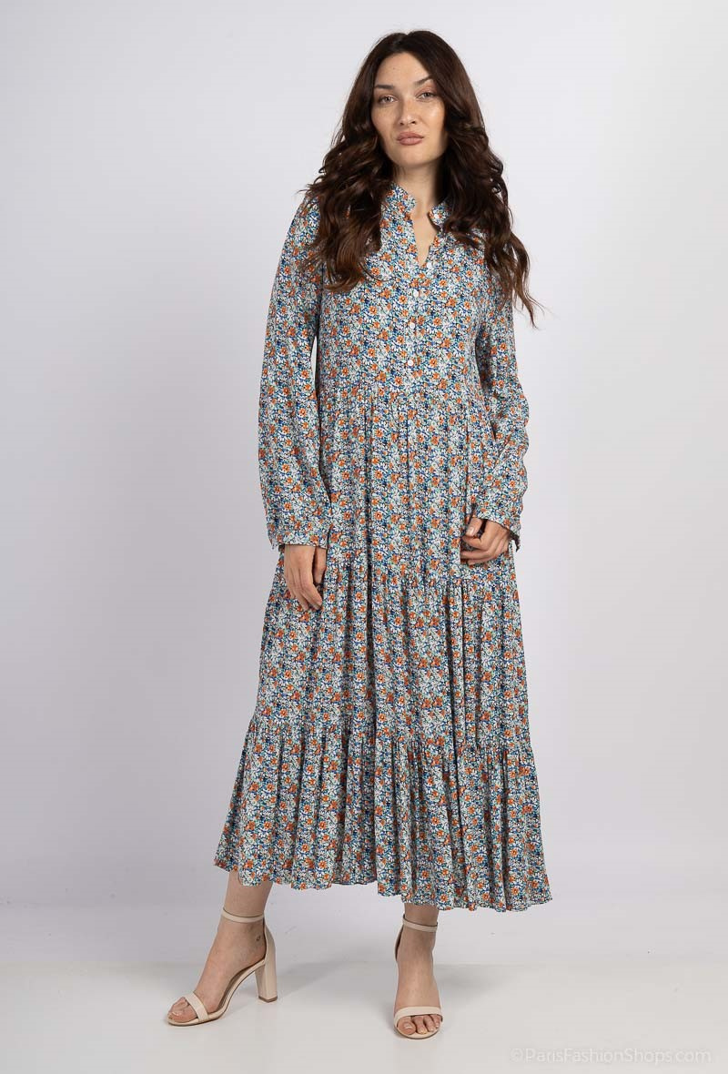 Wholesaler Jöwell - Flowers printed maxi dress