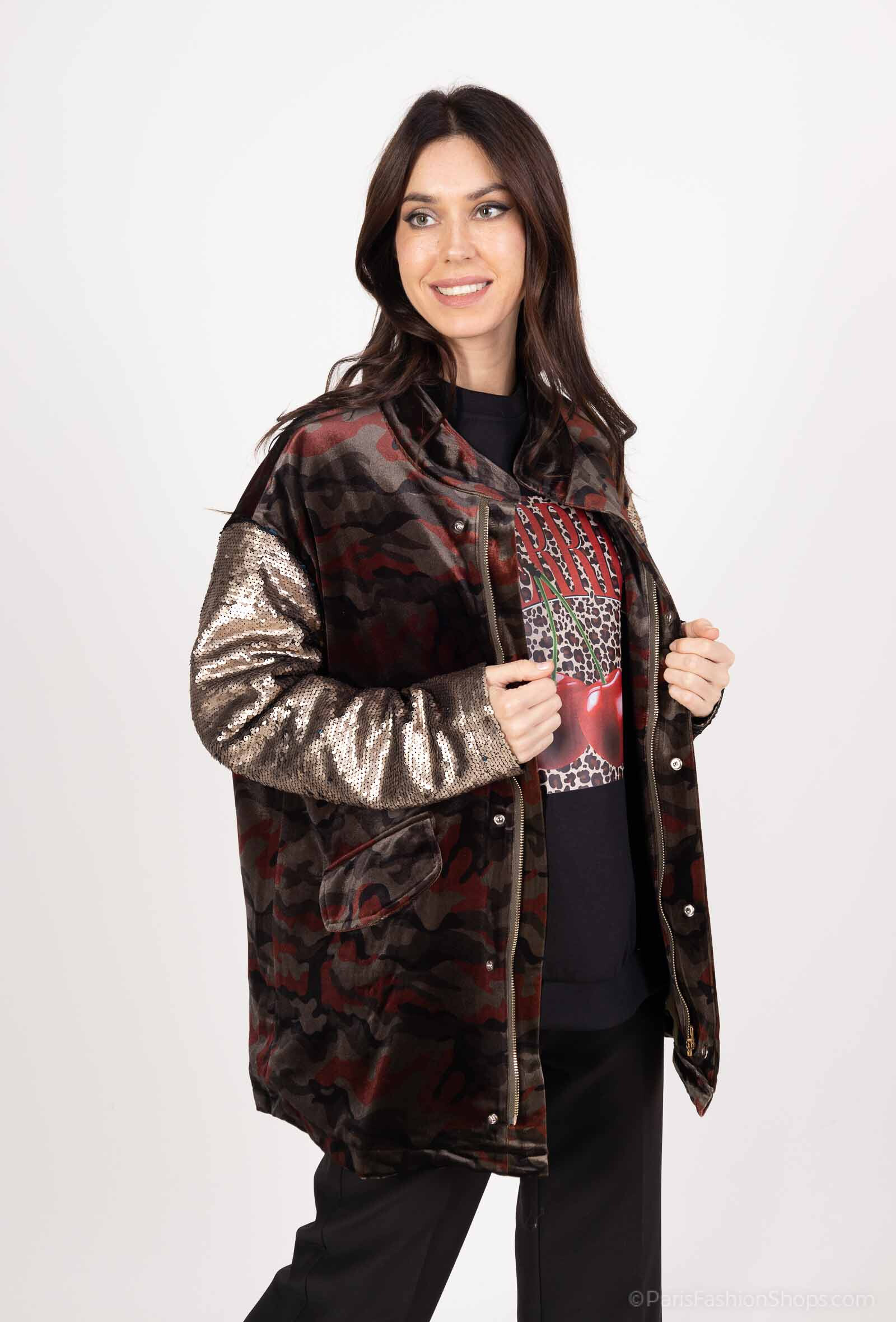 Wholesaler Jöwell - Camo jacket with sequins