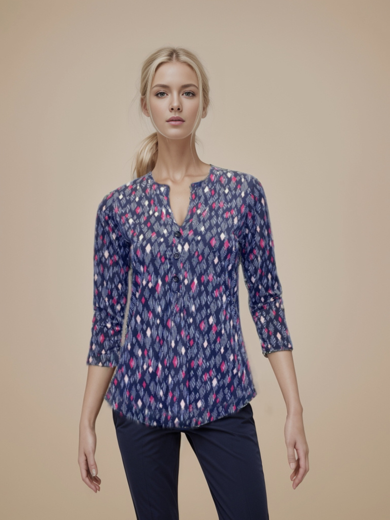 Grossiste Joy's - Blouse stretch à imprimé