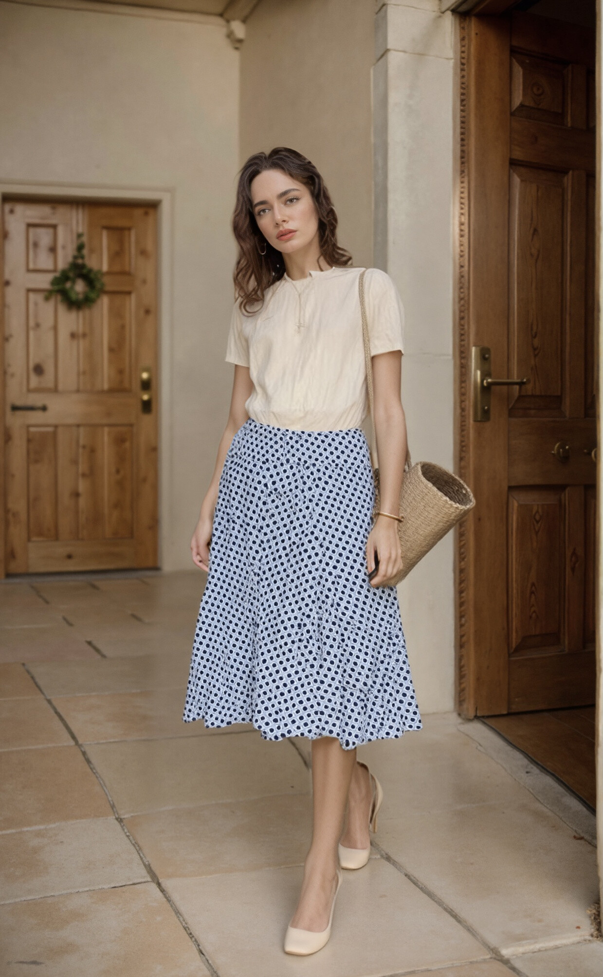 Wholesaler Joy's - Printed skater skirt