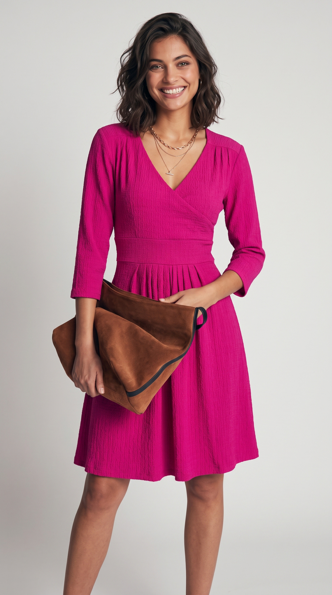 Mayorista Joy's - Vestido cruzado midi Hecho en Francia