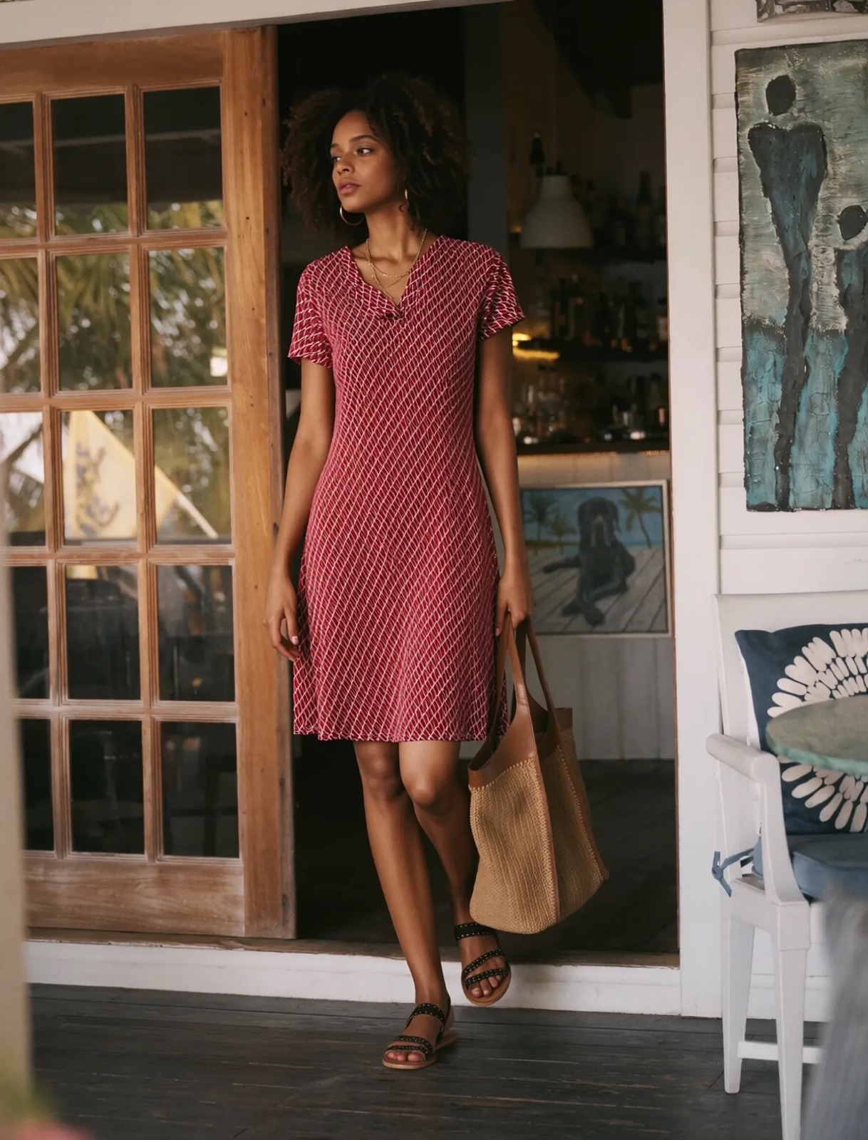 Großhändler Joy's - Ausgestelltes Kleid mit Joy's Print Made in France