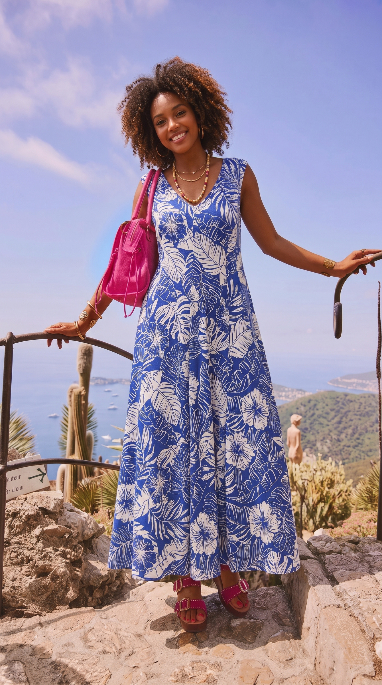 Mayorista Joy's - Vestido midi estampado Joy's Hecho en Francia