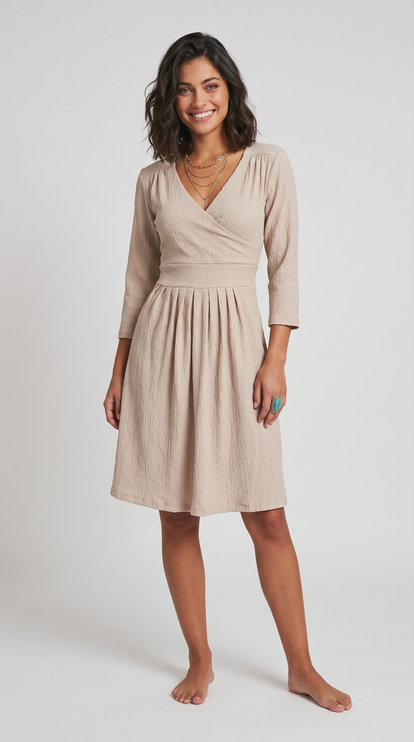 Mayorista Joy's - Vestido cruzado de media longitud Hecho en Francia