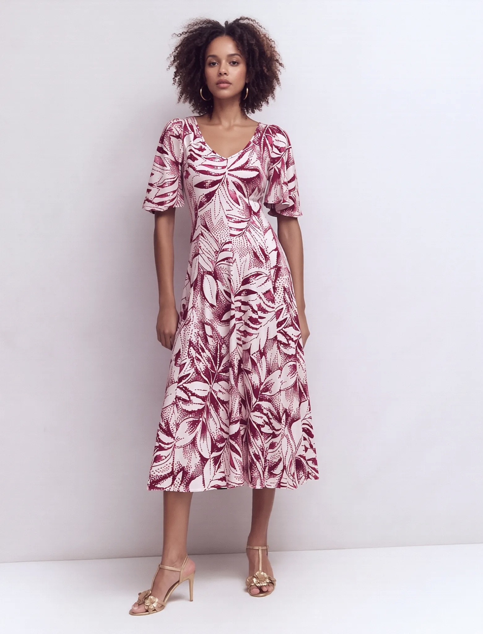 Wholesaler Joy's - Printed midi dress