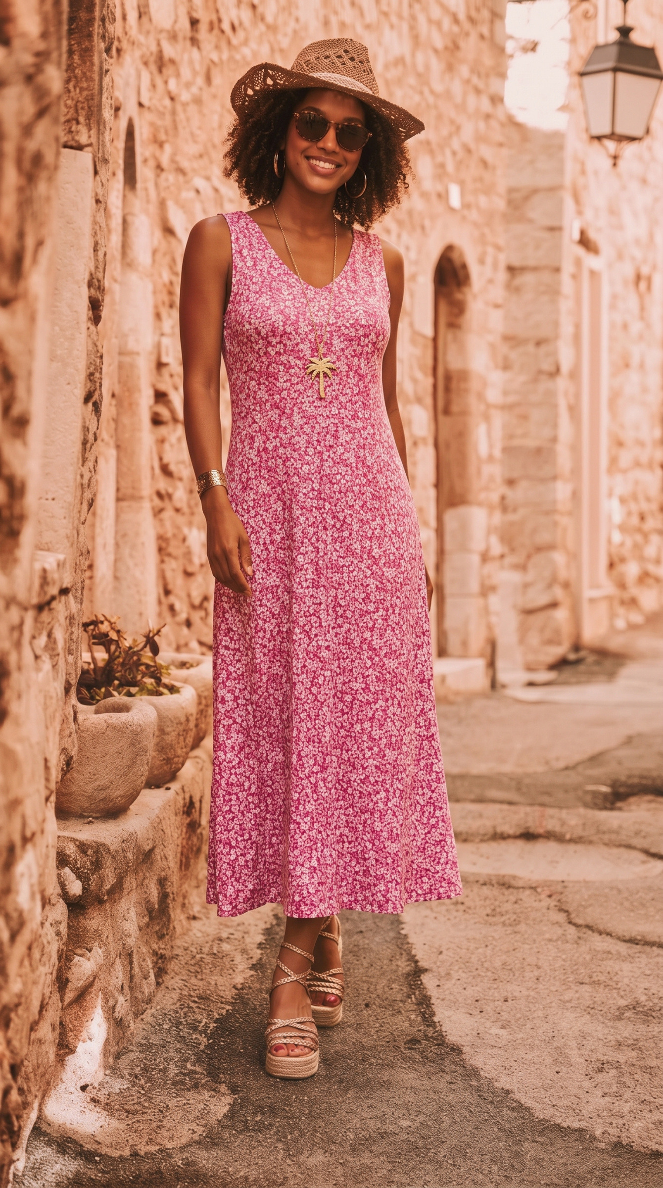Mayorista Joy's - Vestido midi estampado de Joy's Hecho en Francia