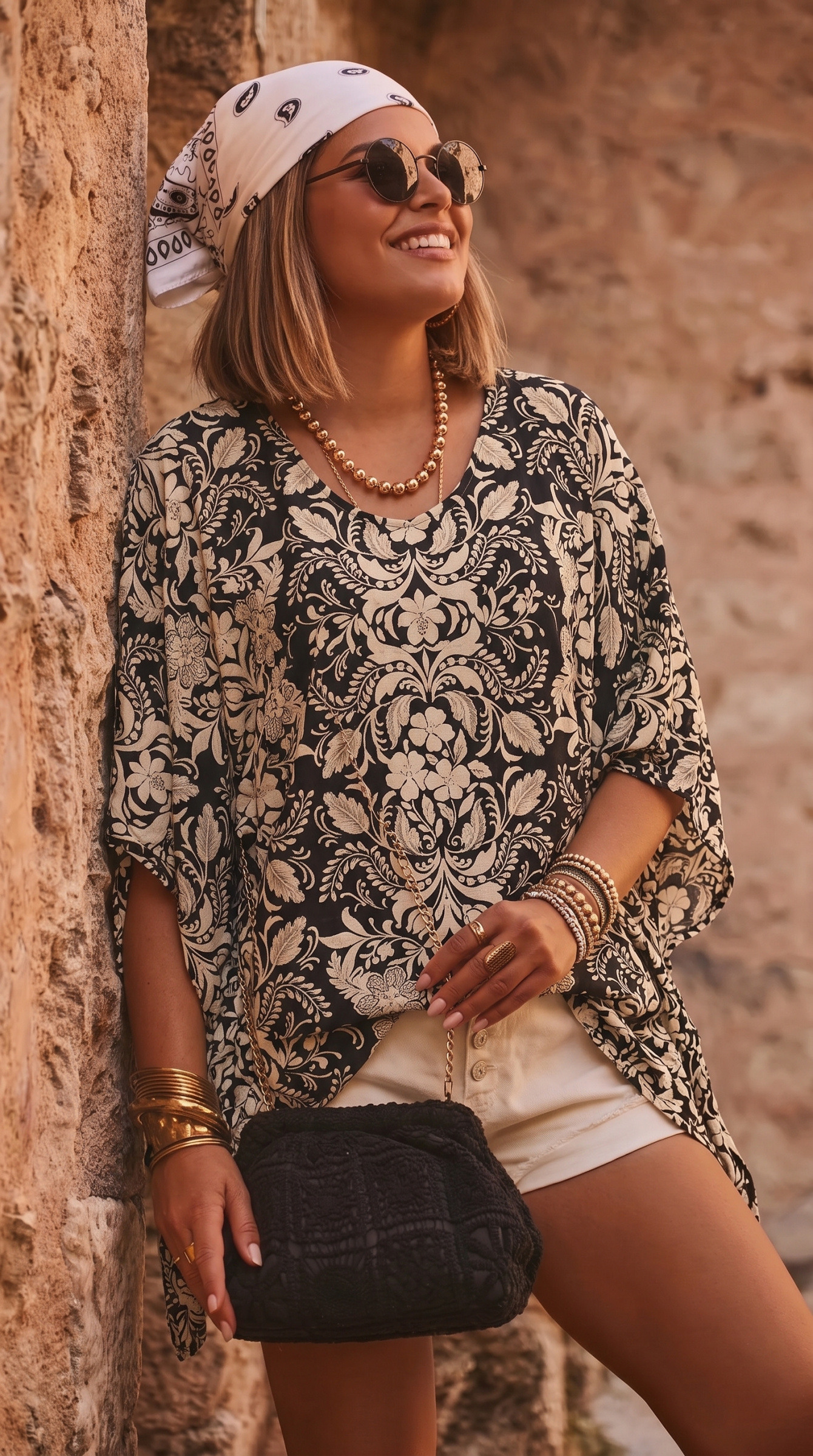 Mayorista Joy's - Top Estampado Talla Grande Joy's Hecho en Francia