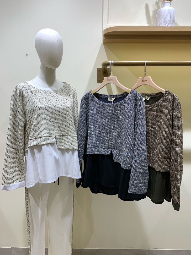 Wholesaler JOYNA - TWEED BLOUSE