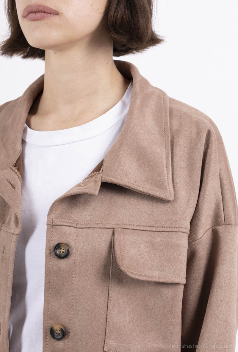 Wholesaler JOYNA - SUEDE SHIRT