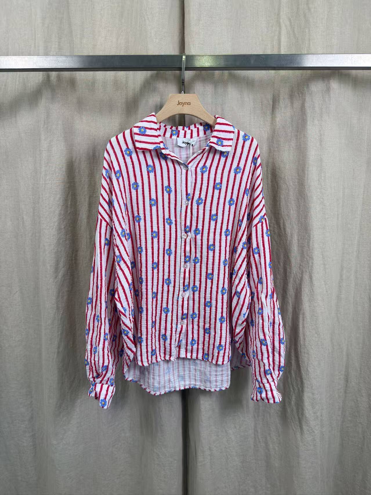 Wholesaler JOYNA - Striped shirt with heart