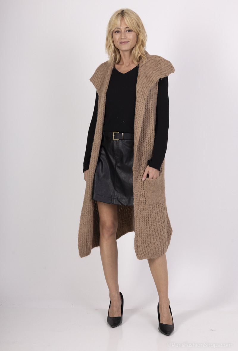 Wholesaler JOYNA - WOOL BLEND VEST