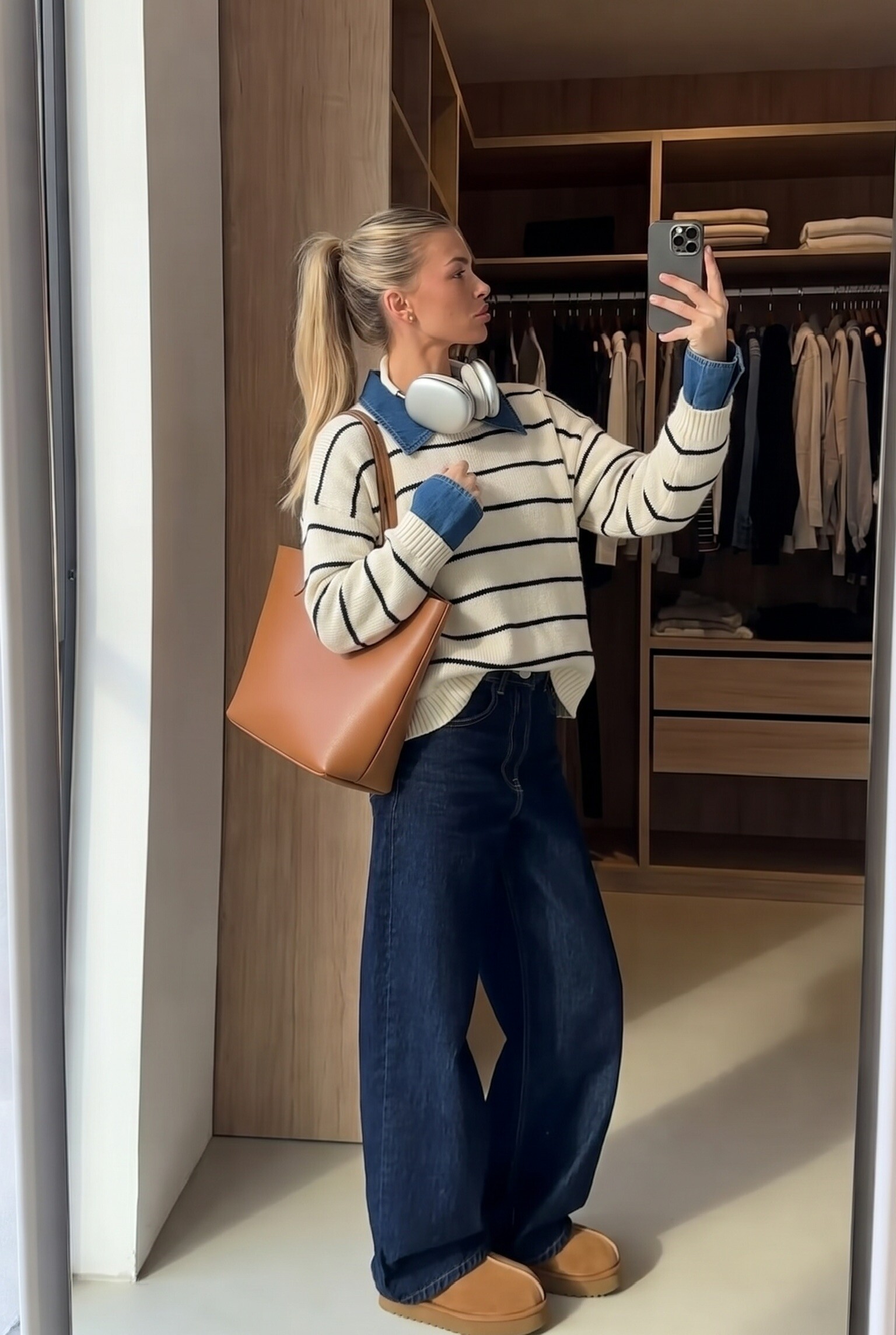 Grossiste JOYNA - MAILLE PULL RAYURE JEANS