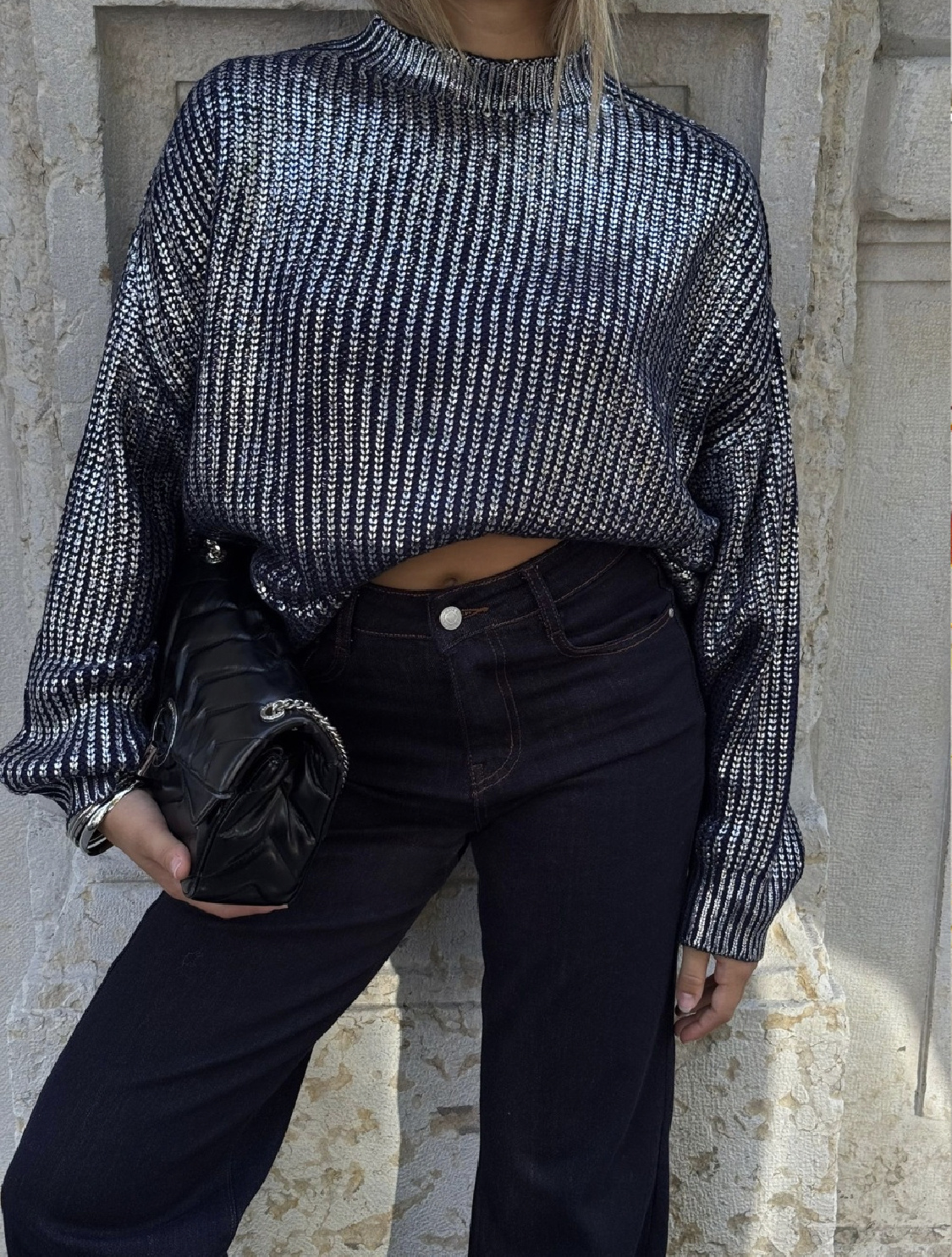 Wholesaler JOYNA - Shiny sweater