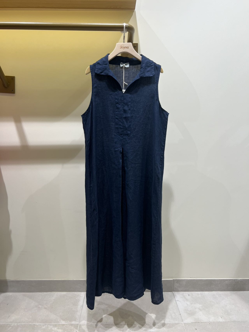 Wholesaler JOYNA - LINEN MAXI DRESS