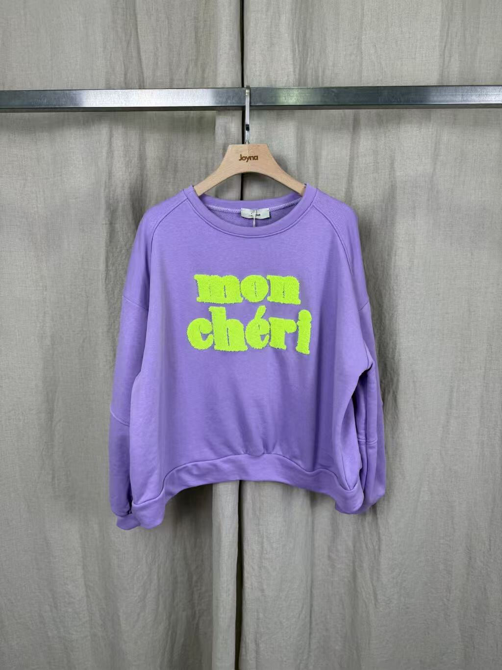 Grossiste JOYNA - sweats mon cherie en coton