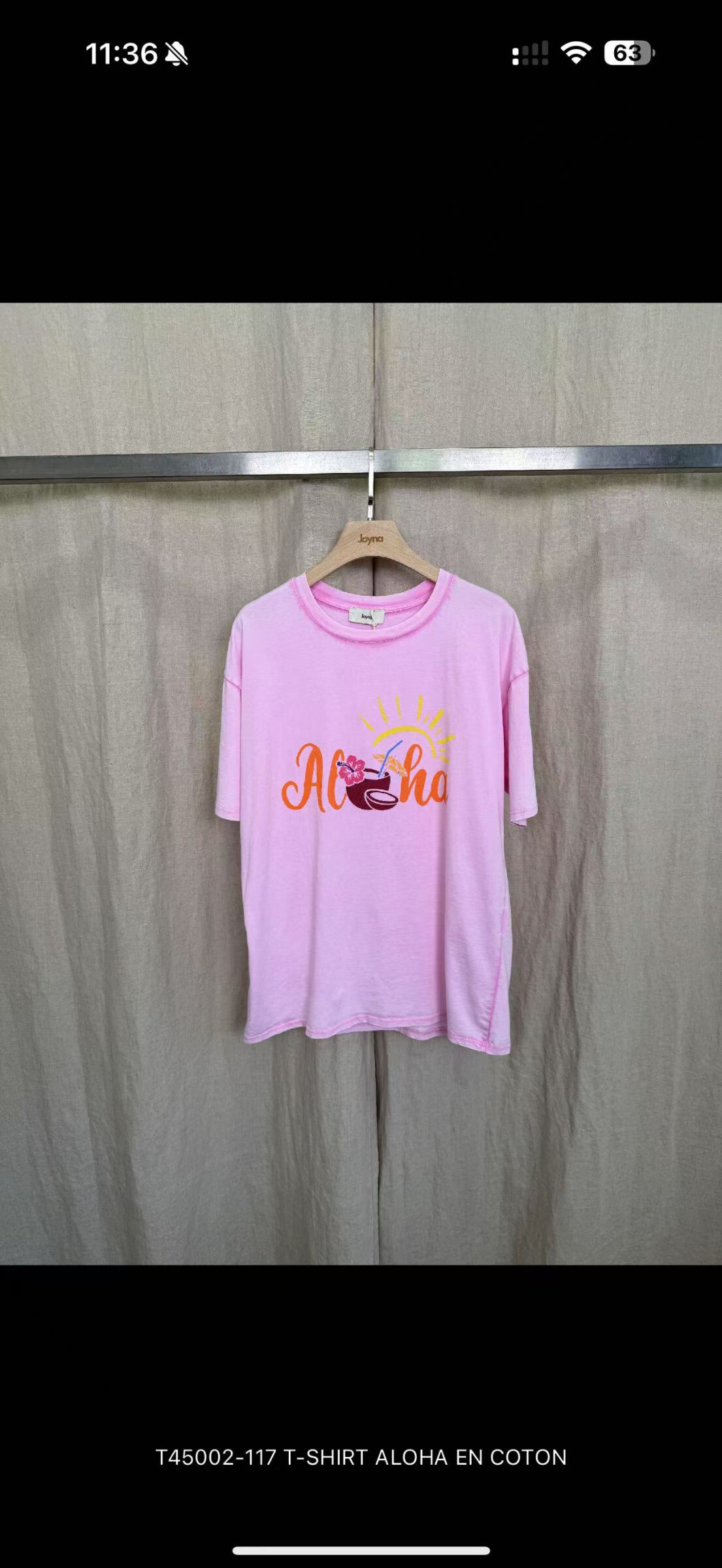Wholesaler JOYNA - Aloha cotton T-shirt