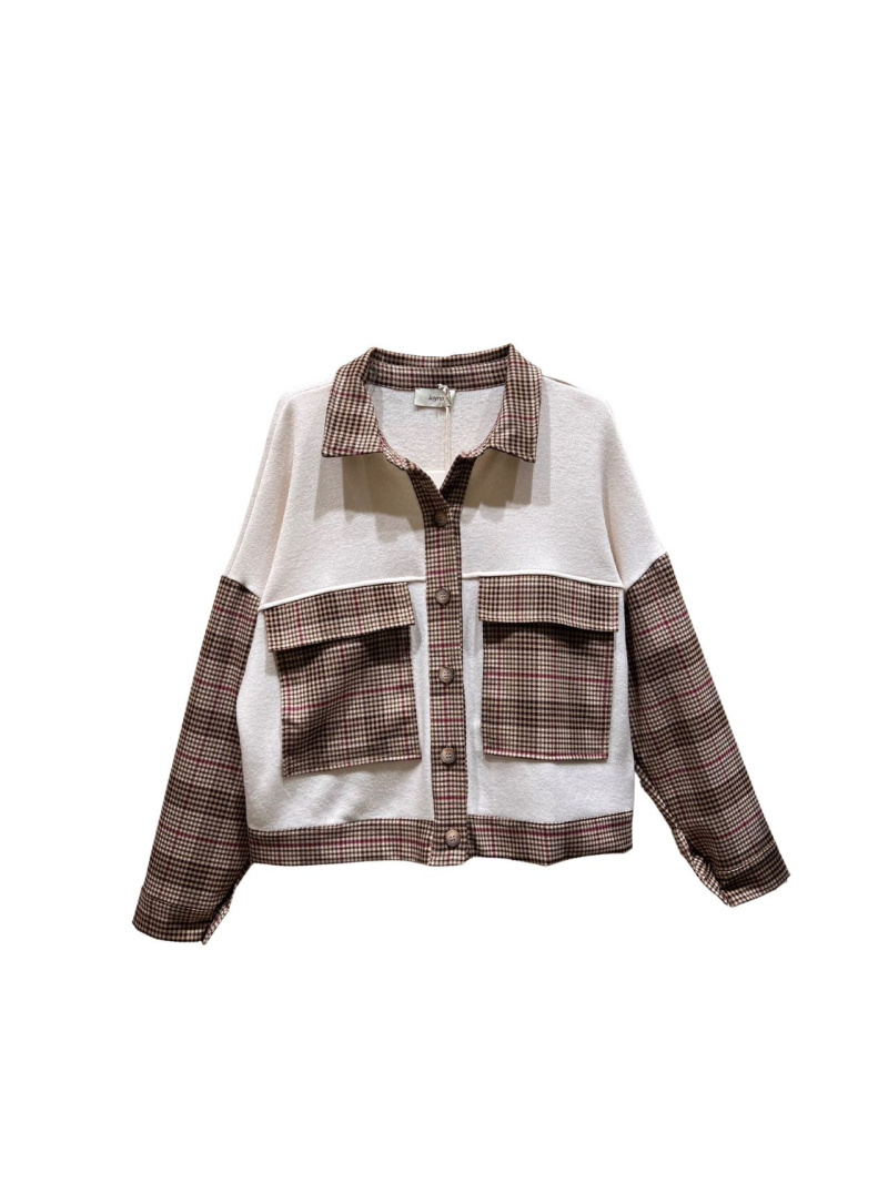 Wholesaler JOYNA - JACKET WITH CHECK DETAILS