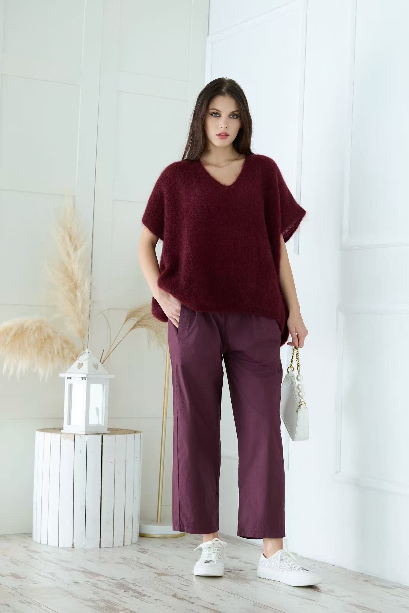 Grossiste INCERTAINES - Pull Sans Manche EVA en Mohair en col V