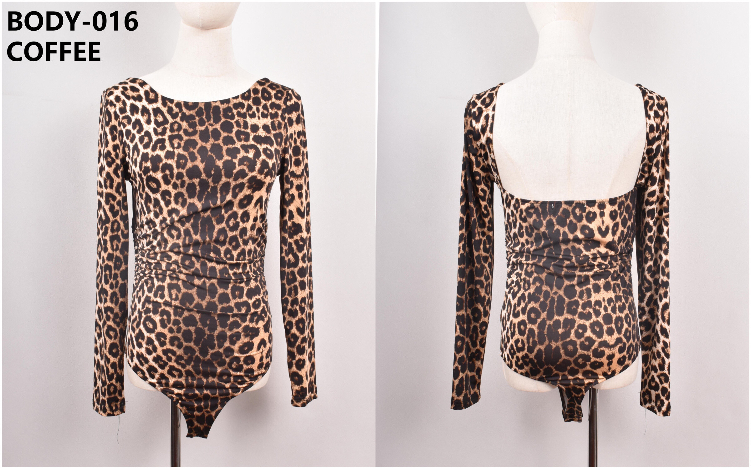 Mayorista JS Millenium - Body de manga larga con estampado de leopardo