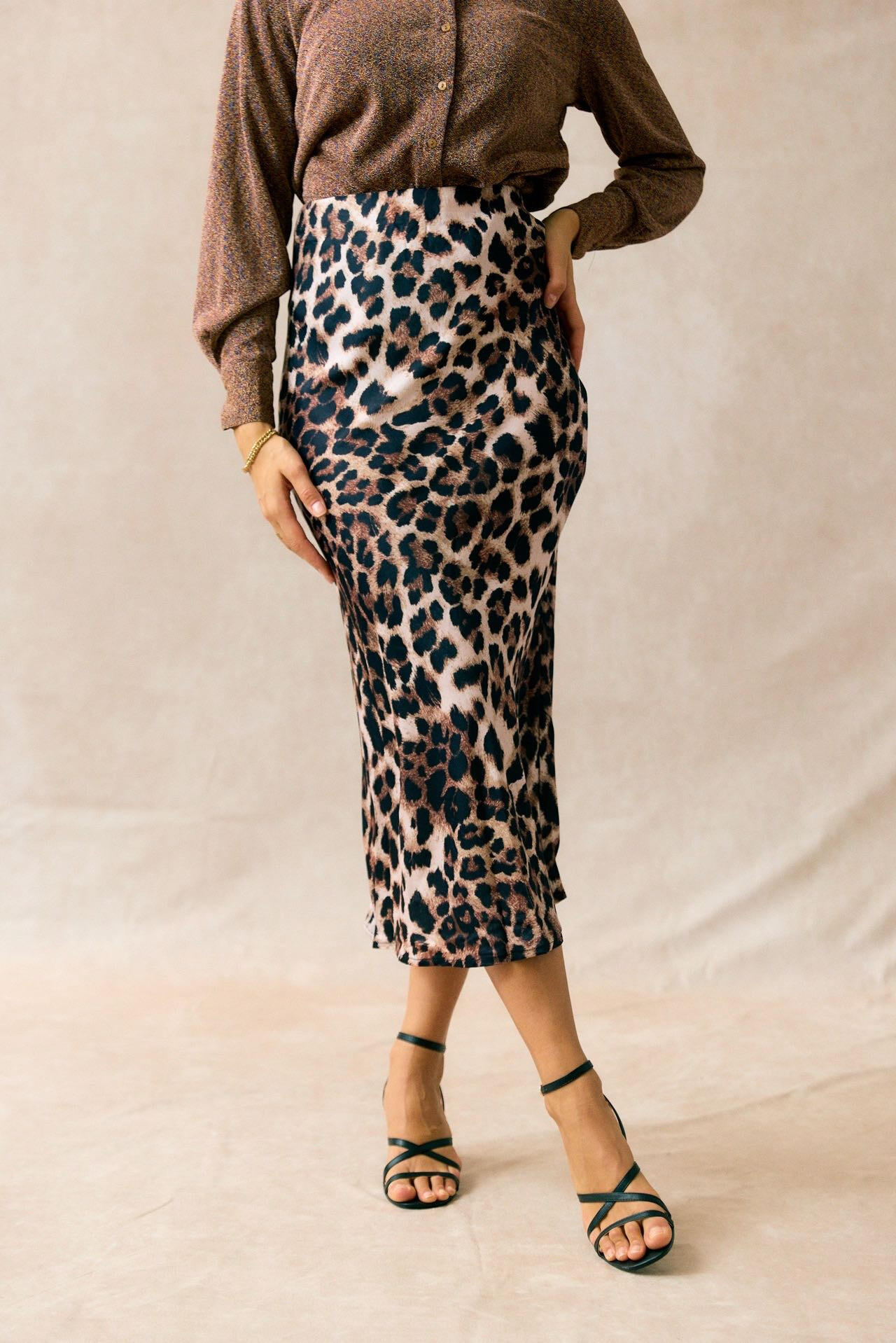 Wholesaler JS Millenium - Long flowing leopard skirt