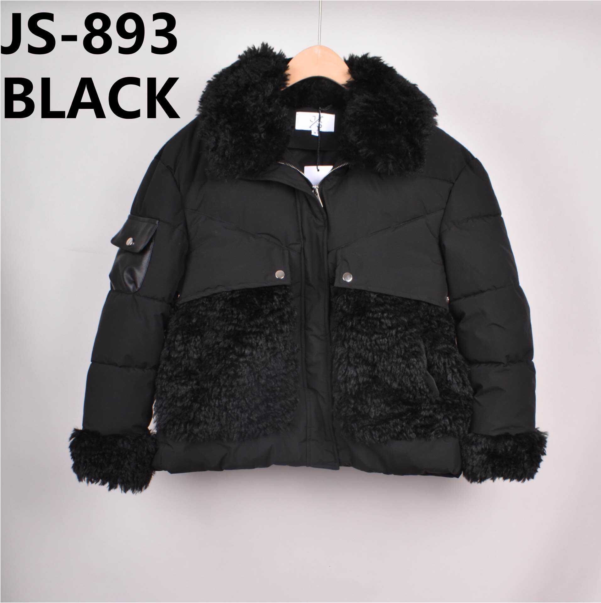 Wholesaler JS Millenium - Black coat with faux fur details
