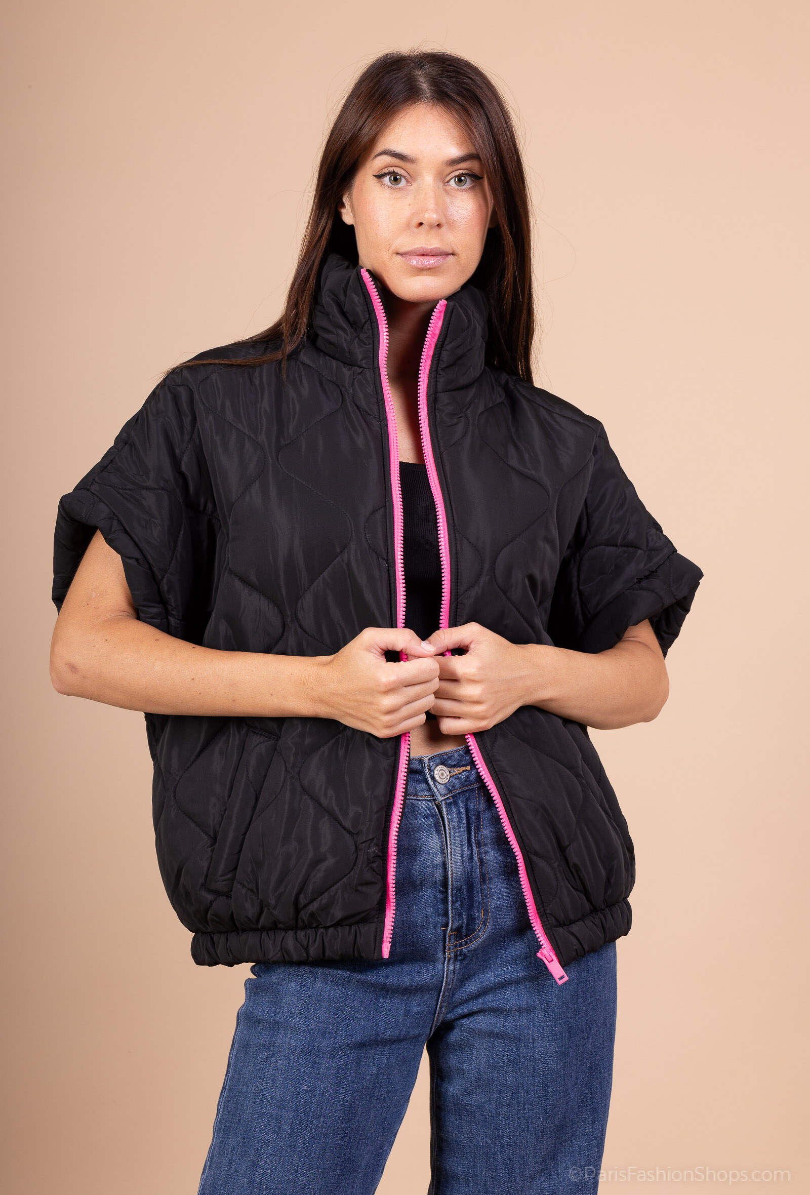 Grossiste JS Millenium - Veste matelassée manche court très tendance